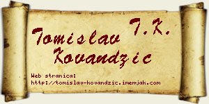 Tomislav Kovandžić vizit kartica